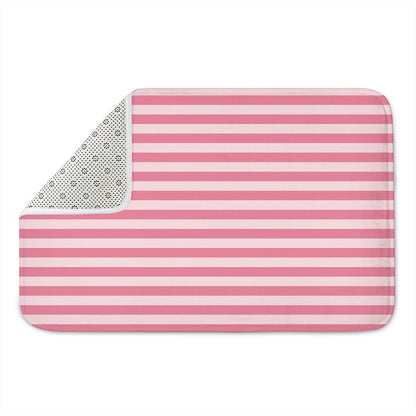 Pink Striped Pattern Print Indoor Door Mat
