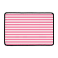 Pink Striped Pattern Print Kitchen Mat