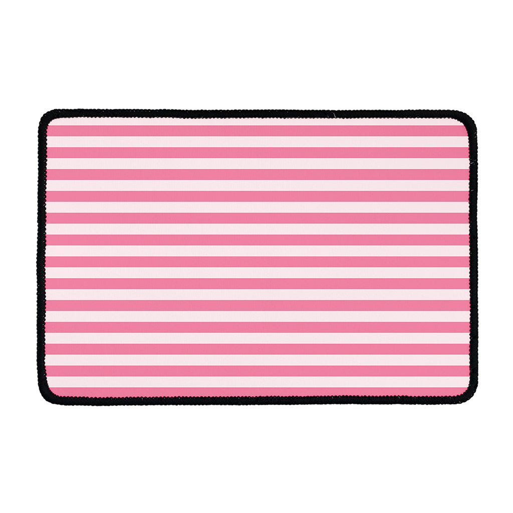 Pink Striped Pattern Print Kitchen Mat