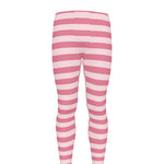 Pink Striped Pattern Print Men's leggings