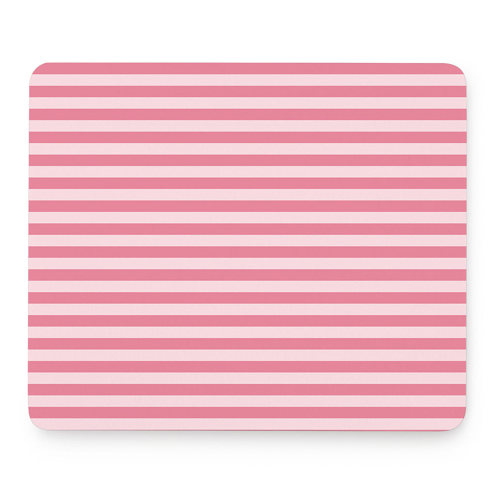 Pink Striped Pattern Print Mouse Pad