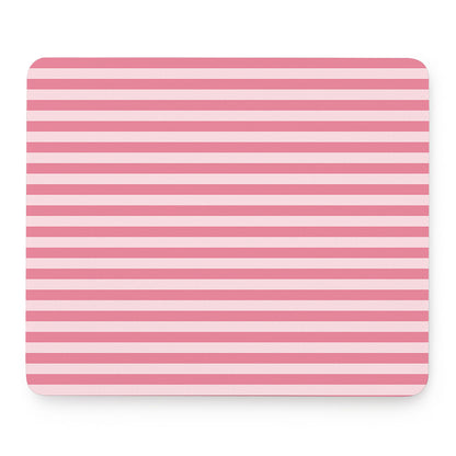 Pink Striped Pattern Print Mouse Pad