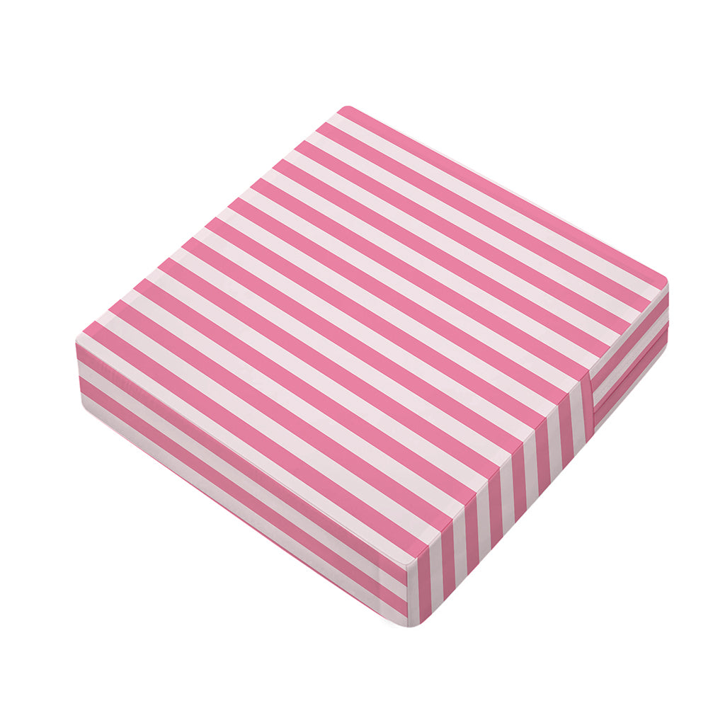 Pink Striped Pattern Print Outdoor Seat Cushion Cover