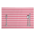 Pink Striped Pattern Print Placemat