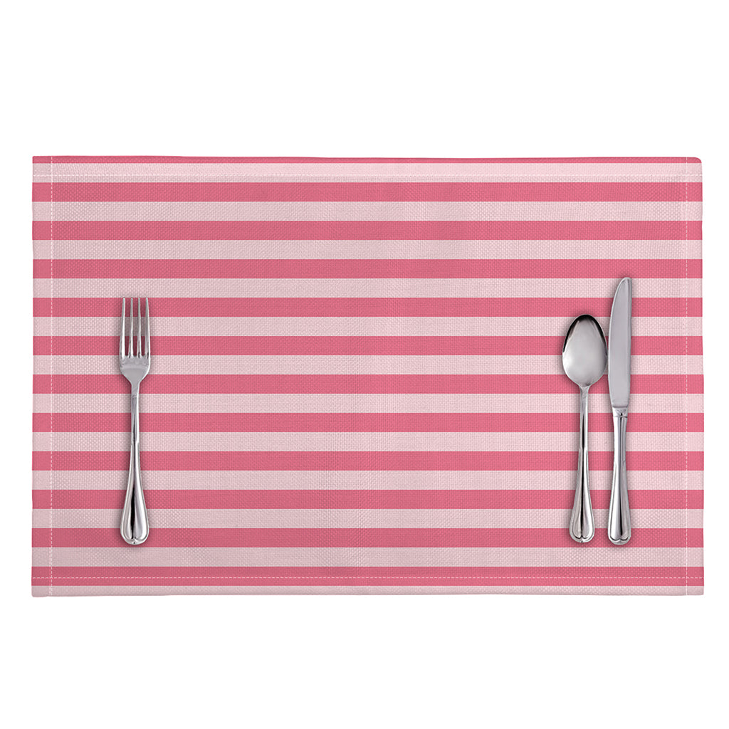Pink Striped Pattern Print Placemat