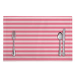 Pink Striped Pattern Print Placemat