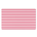 Pink Striped Pattern Print Polyester Doormat