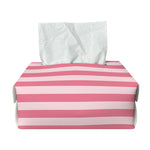 Pink Striped Pattern Print Rectangle Tissue Box Cover