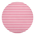 Pink Striped Pattern Print Round Blanket
