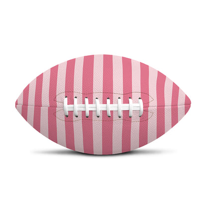 Pink Striped Pattern Print Rugby Ball