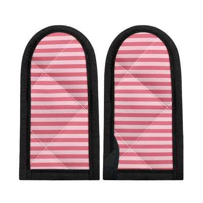 Pink Striped Pattern Print Skillet Handle Cover