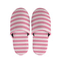Pink Striped Pattern Print Slippers