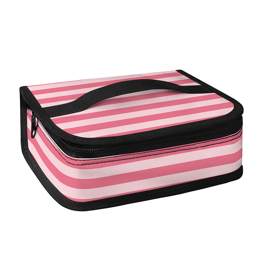 Pink Striped Pattern Print Small Lunch Bag