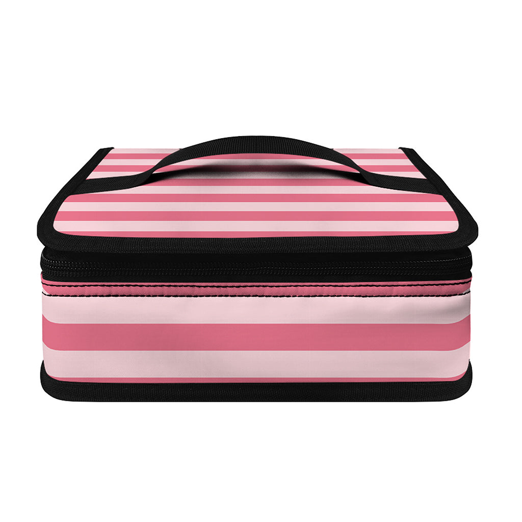Pink Striped Pattern Print Small Lunch Bag