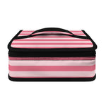 Pink Striped Pattern Print Small Lunch Bag