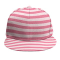 Pink Striped Pattern Print Snapback Cap