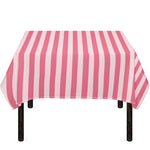 Pink Striped Pattern Print Tablecloth