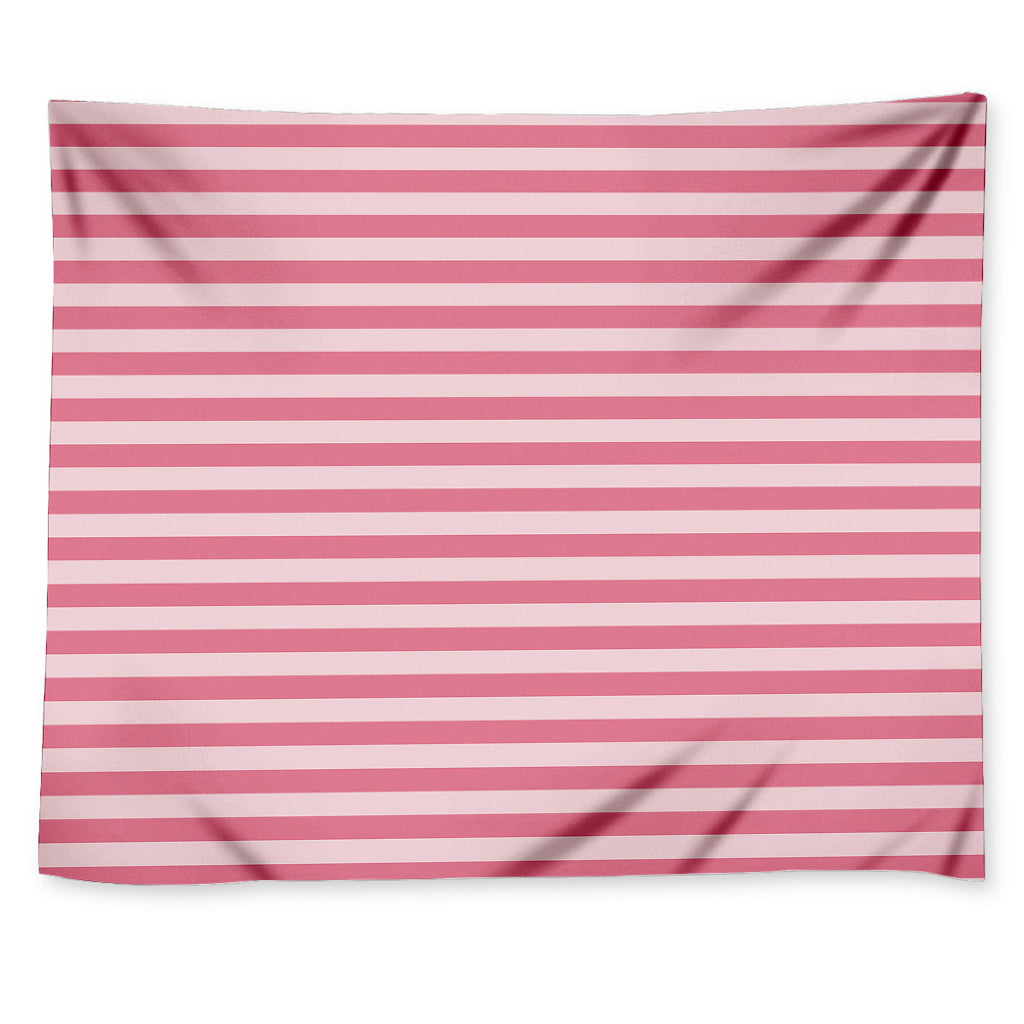Pink Striped Pattern Print Tapestry