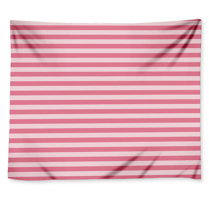 Pink Striped Pattern Print Tapestry