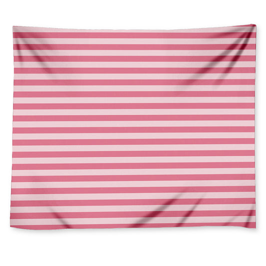 Pink Striped Pattern Print Tapestry