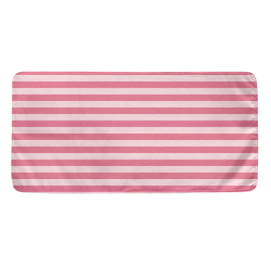 Pink Striped Pattern Print Towel