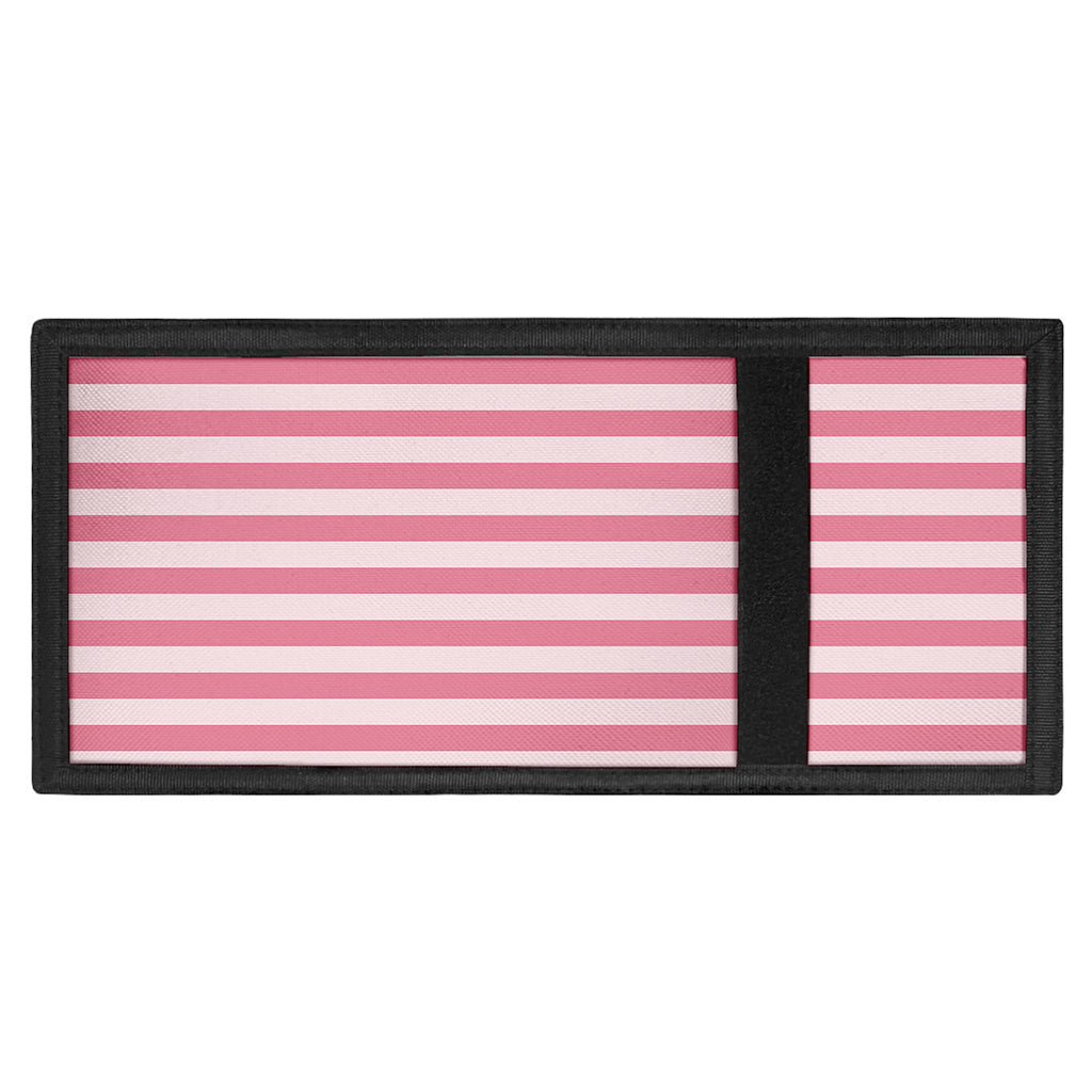 Pink Striped Pattern Print Trifold Wallet