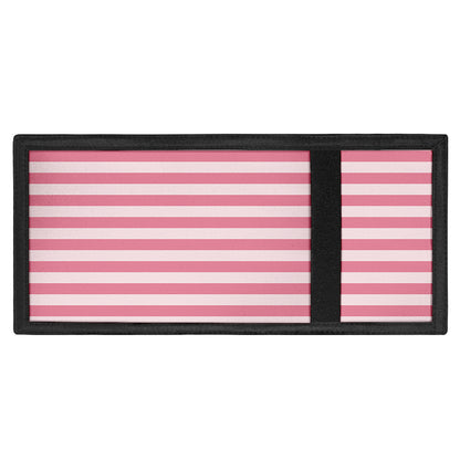 Pink Striped Pattern Print Trifold Wallet