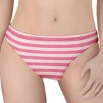 Pink Striped Pattern Print Women's Thong