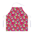 Pink Sugar Skull Pattern Print Adjustable Apron