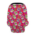 Pink Sugar Skull Pattern Print Baby Seat Cover