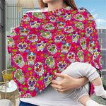 Pink Sugar Skull Pattern Print Baby Seat Cover