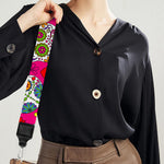 Pink Sugar Skull Pattern Print Bag Strap