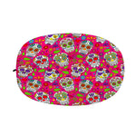 Pink Sugar Skull Pattern Print Car Side Mirror Covers