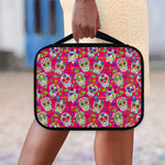 Pink Sugar Skull Pattern Print Classic Bible Case