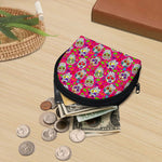 Pink Sugar Skull Pattern Print Coin Purse
