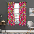 Pink Sugar Skull Pattern Print Grommet Curtain Panels