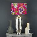 Pink Sugar Skull Pattern Print Drum Lamp Shade