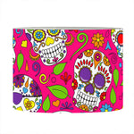 Pink Sugar Skull Pattern Print Drum Lamp Shade