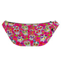 Pink Sugar Skull Pattern Print Fanny Pack