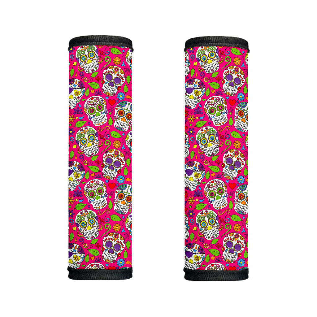 Pink Sugar Skull Pattern Print Handle Covers
