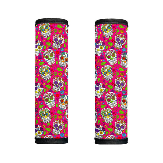 Pink Sugar Skull Pattern Print Handle Covers
