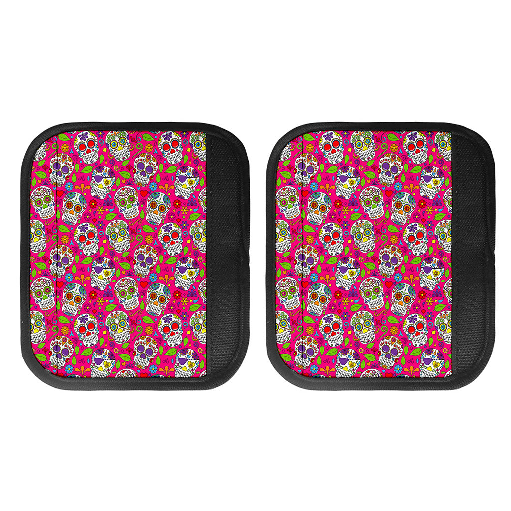 Pink Sugar Skull Pattern Print Handle Covers