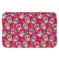 Pink Sugar Skull Pattern Print Indoor Door Mat