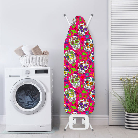 Pink Sugar Skull Pattern Print Ironing Board Cover