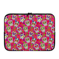 Pink Sugar Skull Pattern Print Laptop Sleeve