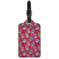 Pink Sugar Skull Pattern Print Luggage Tag