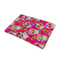 Pink Sugar Skull Pattern Print Pet Cooling Mat Cover