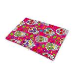 Pink Sugar Skull Pattern Print Pet Cooling Mat Cover