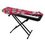 Pink Sugar Skull Pattern Print Piano Keyboard Cover