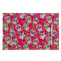 Pink Sugar Skull Pattern Print Placemat